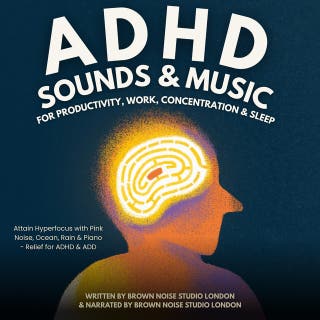 ADHD Sounds & Music for Productivity, Work, Concentration & Sleep: Attain Hyperfocus with Pink Noise, Ocean, Rain & Piano - Relief for ADHD & ADD
