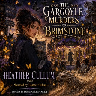 The Gargoyle Murders of Brimstone: Justice witch Cassia Winter and her familiar Stanley investigate the mysterious deaths of magical stone creatures while Brimstone is spellbound by a charismatic storyteller and his black butterflies.