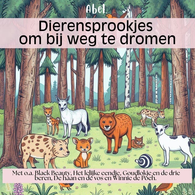 Dierensprookjes om bij weg te dromen: Met o.a. Black Beauty, het lelijke eendje, Goudlokje en de drie beren, de haan en de vos en Winnie de Poeh