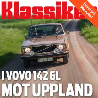 I Volvo 142 GL mot Uppland