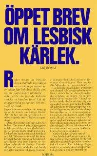 Öppet brev om lesbisk kärlek