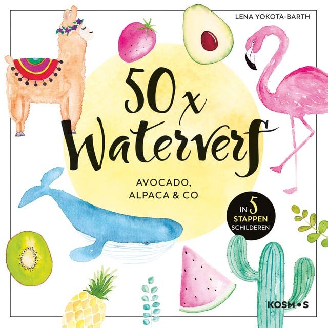 50x waterverf: Avocado, Alpaca & co